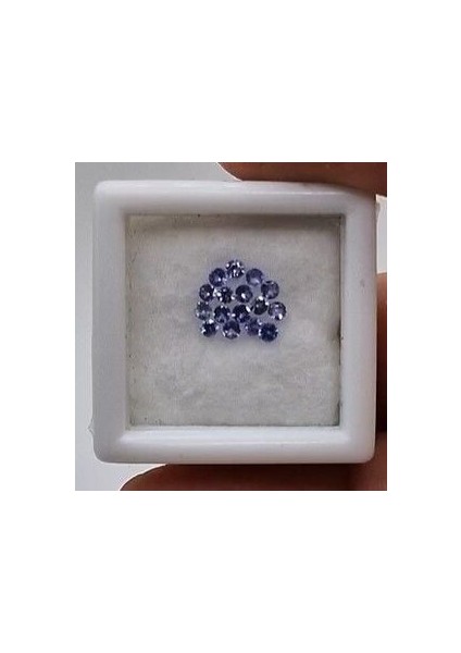 0.66 Ct 2 mm 17 Pcs Lot Round Natural Violet Blue Tanzanite