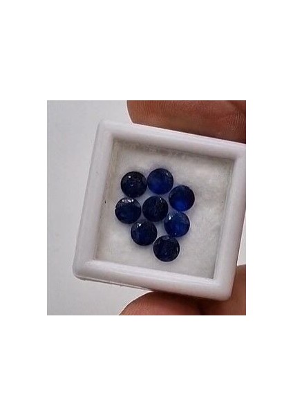 6.03 Ct Tw. 8pcs Lot 5 mm Round Natural Sapphire