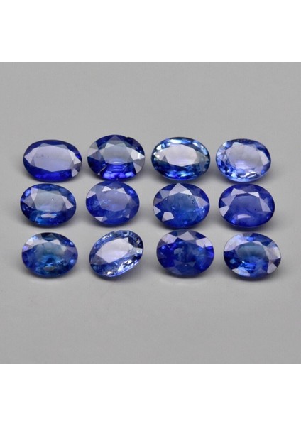 12PCS Lot 3.52 Ct T.w Oval Blue Sapphire Gemstone, Ceylon