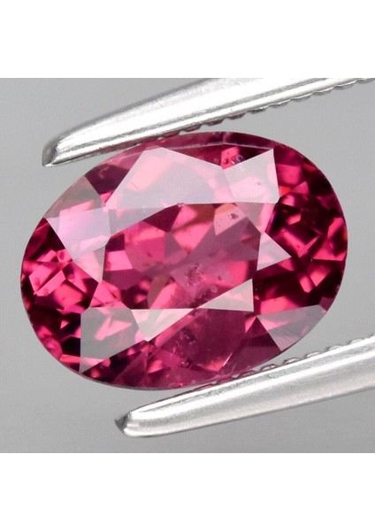 1.28 Ct 7.2x5.5 mm Oval Natural Purplish Pink Rhodolite Garnet Gemstone Mozambique