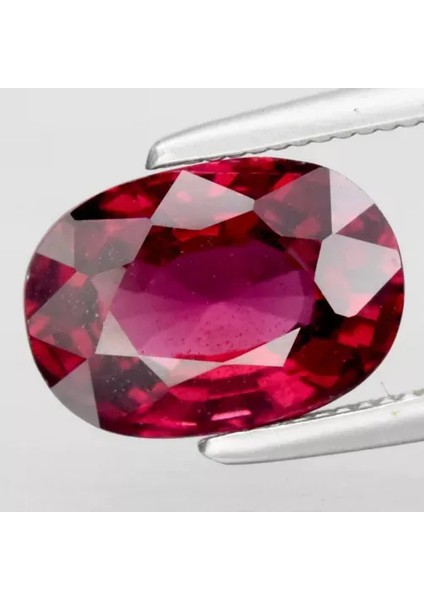 2.06 Ct 8.5x6 mm Oval Natural Purplish Pink Rhodolite Garnet Gemstone, Mozambique