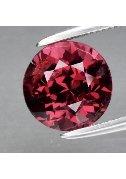 2.11 Ct 7.2 mm Round Natural Purplish Pink Rhodolite Garnet Gemstone, Mozambique