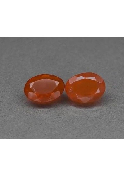 2.12 Ct T.w Pair 2pcs Oval Natural Orange Fire Opal, Mexico