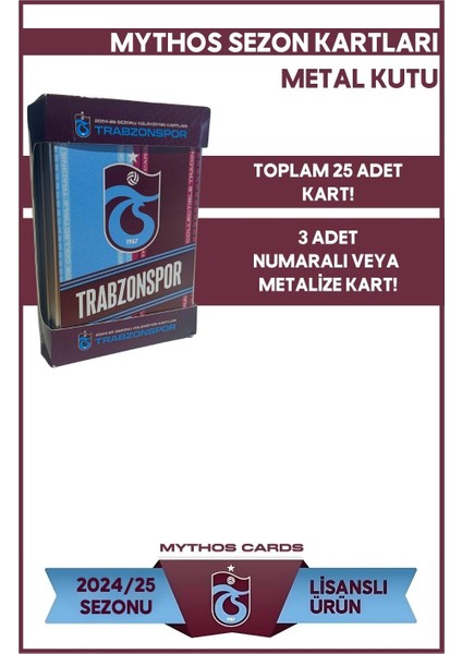Trabzonspor 2024-25 Sezon Kartları - Metal Kutu