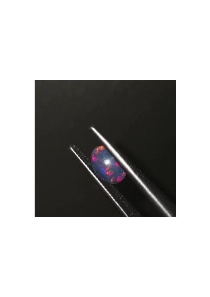 0.75 Ct 5.7x7.6 mm Oval Cabachon Ethiopia Black Opal