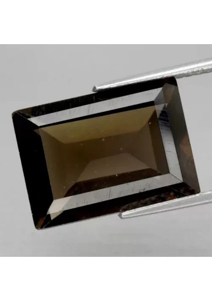 6.72 Ct 14x10 mm Vs Baguette Natural Smoky Quartz Gemstone, Brazil