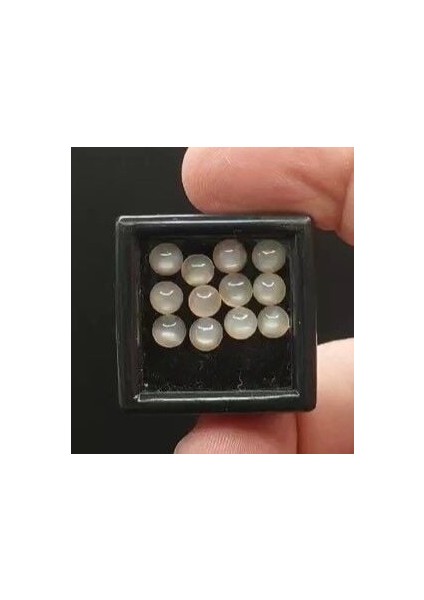 6.15 Ct 5 mm 12PCS Lot Round Cab. Natural Sun Stone