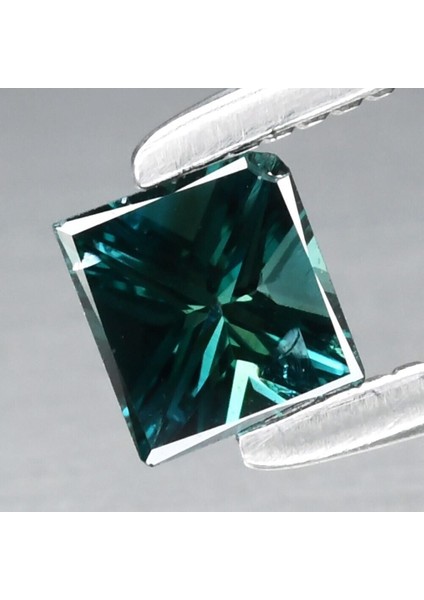 0.18 Ct 3x3 mm Square Natural Fancy Bluish Green Diamond Gemstone, Africa