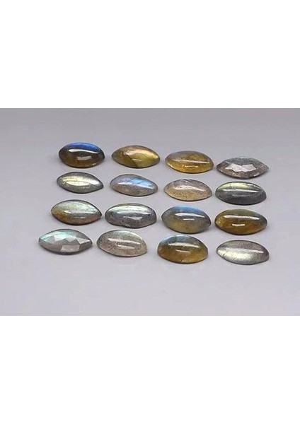 31.50 Ct T.w 16PCS Lot Marquise Cabochon Natural Rainbow With Luster Labradorite