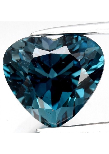4.22 Ct 10x9 mm Vs Heart Natural London Blue Topaz Gemstone, Brazil