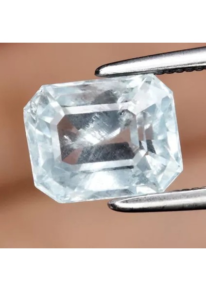 1.67 Ct 7.7x6 mm Octagon Natural Unheated Blue Aquamarine Gemstone, Africa