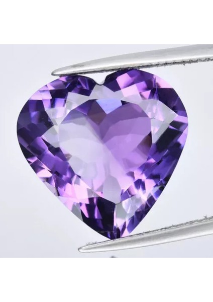 14.78 Ct 17.5x17.5 mm Vvs Heart Natural Unheated Purple Amethyst Gemstone, Uruguay