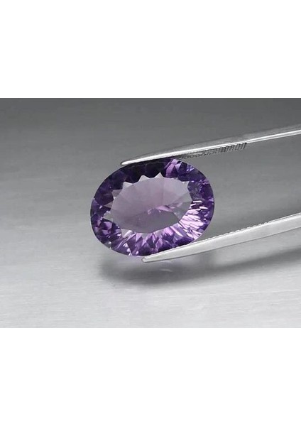 12.39 Ct 18.4x14 mm Vs Oval Concave Natural Unheated Purple Amethyst, Uruguay