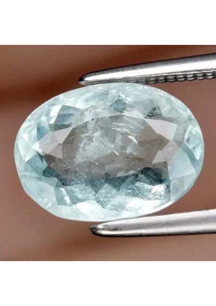 2.28 Ct 9.8x7.2 mm Oval Natural Unheated Blue Aquamarine Gemstone, Africa