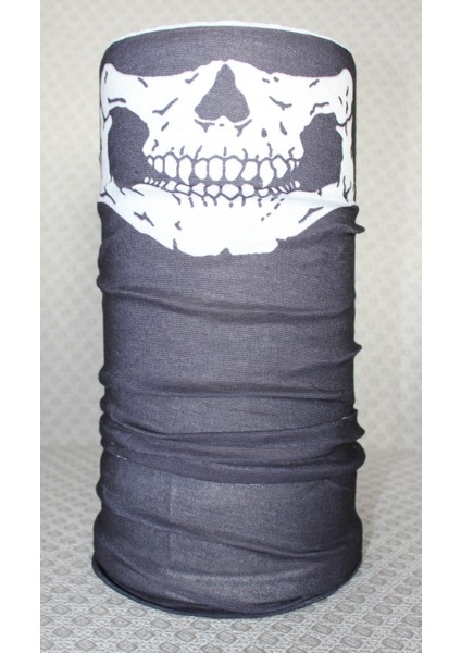 Iskelet Kuru Kafa Desenli Boyunluk Baf Bandana