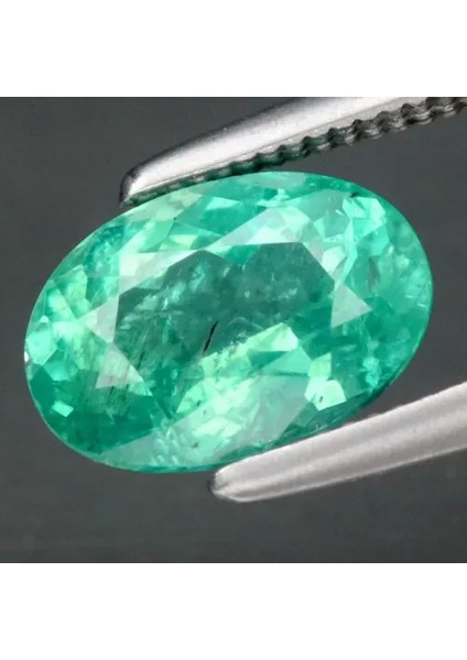 1.22 Ct 8x5.5 mm Oval Natural Bluish Green Apatite Gemstone, Nigeria
