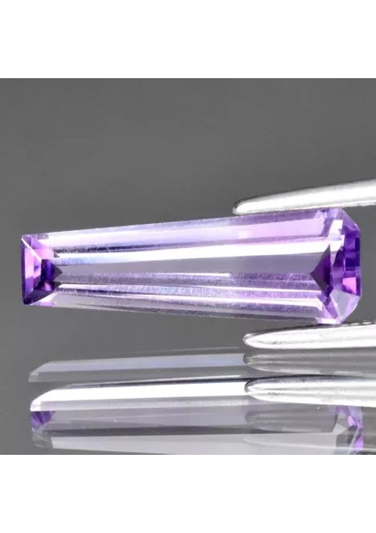 1.74 Ct 15x5 mm Vs Fancy Natural Unheated Purple Amethyst Gemstone, Brazil