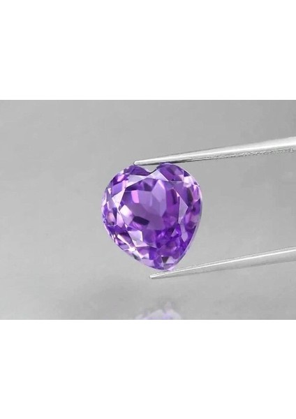 9.52 Ct 12.5x11.8 mm Vvs Heart Natural Purple Amethyst Unheated Brazil