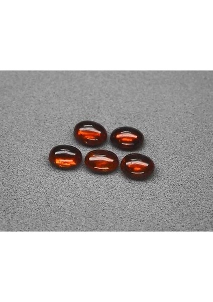 5pcs Lot 4.93 Ct T.w Oval Cabochon Natural Orange Spessartite Garnet, Nigeria