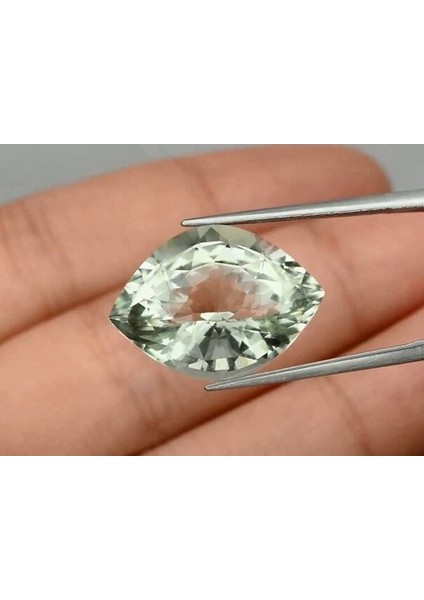 12.26 Ct 19.3x13.7 mm Vs Marquise Natural Green Amethyst, Brazil