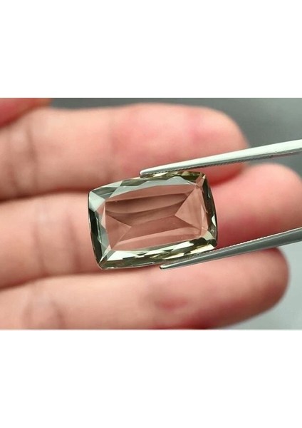 11.05 Ct 18x12.5 mm Vs Antique-Cut Natural Green Quartz, Brazil