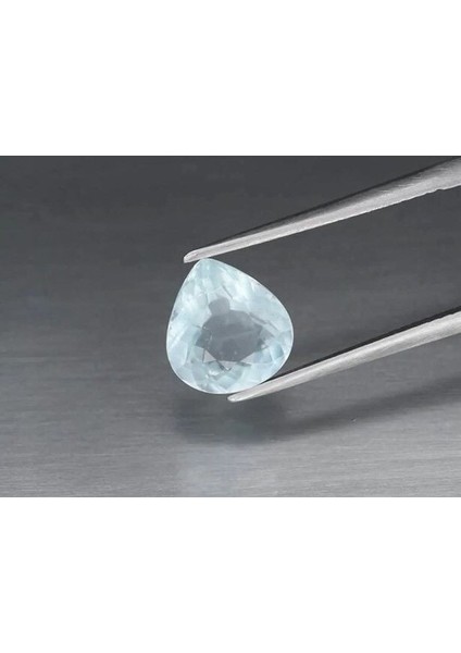 2.68 Ct 9.8x9 mm Pear Natural Unheated Blue Aquamarine, Brazil
