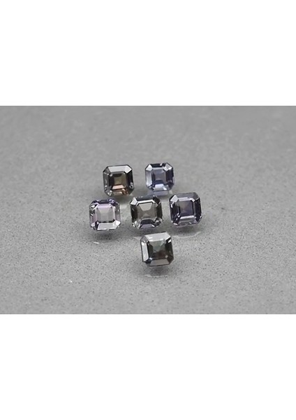 6pcs Lot 2.57 Ct T.w Vs Octagon Green-Purple Sapphire Unheated Tanzania