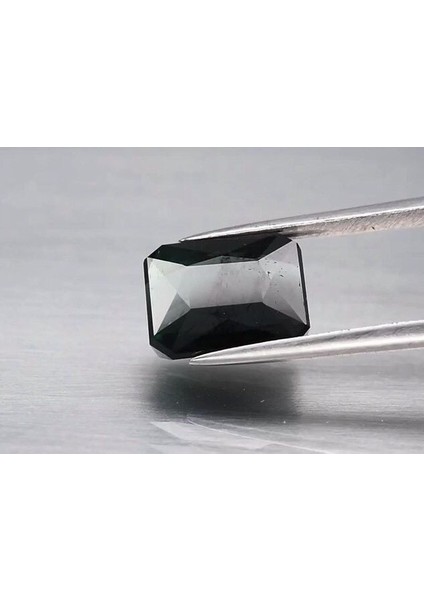 4.05 Ct 9.7x7.8 mm Scissor-Cut Natural Unheated Bluish Green Tourmaline Mozambique