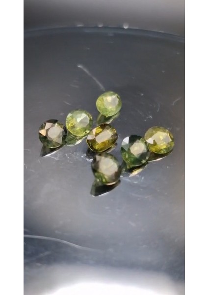 4.48 Ct 7pcs 5.5x4.5 To 6x4 mm Oval-Cushion Natural Bluish Green Unheated Sapphire Africa