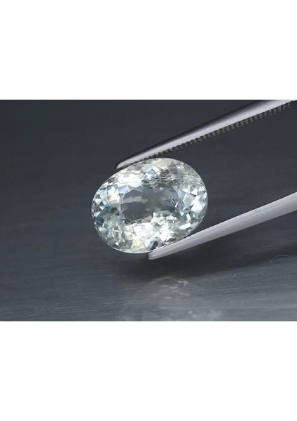 3.85 Ct 11.7x9 mm Oval Natural Unheated Greenish Blue Aquamarine, Mozambique