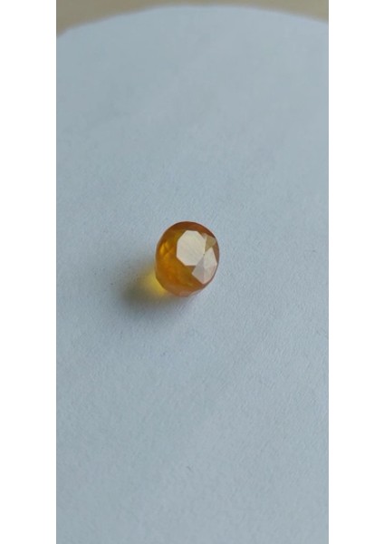 4.40 Ct 8.6x7.3 mm Oval Natural Yellow Sapphire ( Heated Glass Filling)