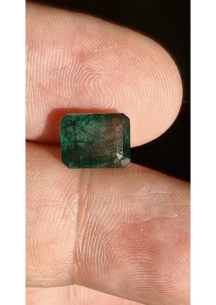 3.26 Ct 9.8x7.6 mm Octagon Natural Emerald Zambia