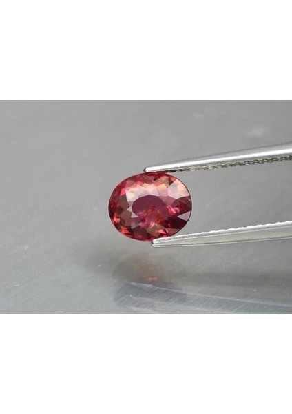 1.30 Ct 7.7x6.3 mm Oval Natural Unheated Orangish Pink Tourmaline, Mozambique
