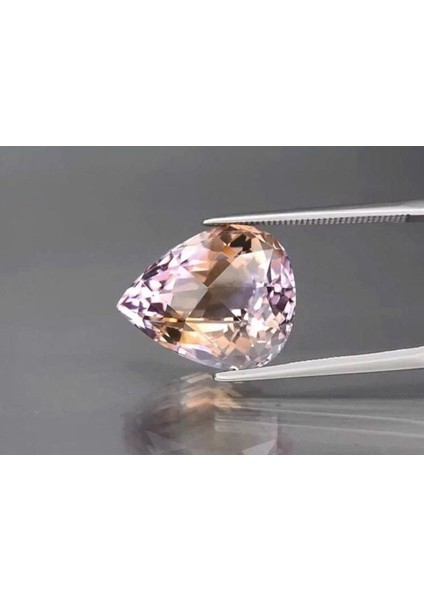 10.32 Ct 16.2x13.3 mm Vvs Pear Rose-Cut Natural Untreated Yellow & Purple Ametrine