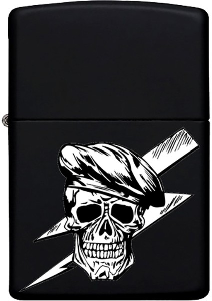 Asker Kurukafa Desenli Kişiye Özel Isimli Zippo Çakmak Benzinli Siyah Metal Çakmak fiyatları