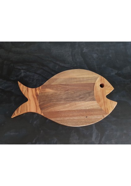 Ahşap Balık Kesme Doğrama Ve Sunum Tahtası Zeytin Ağacı indirimleri
