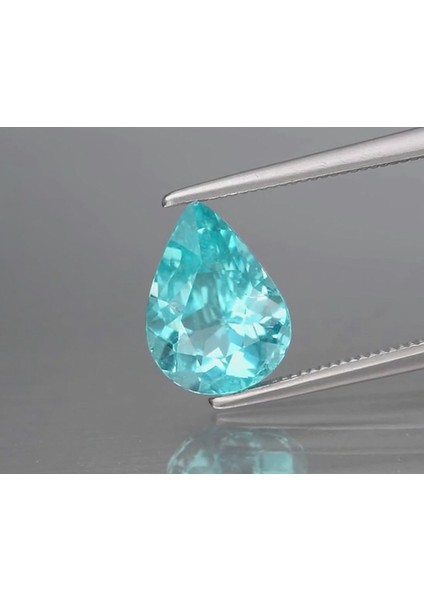 1.85 Ct 9.5x7 mm Pear Natural Greenish Blue Apatite, Madagascar