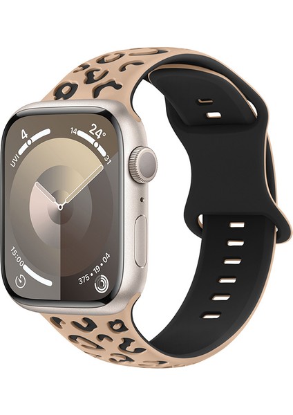 Watch 42-44-45-46-49MM Uyumlu Leopar Desenli Yüksek Kaliteli Leopar Silikon Kordon