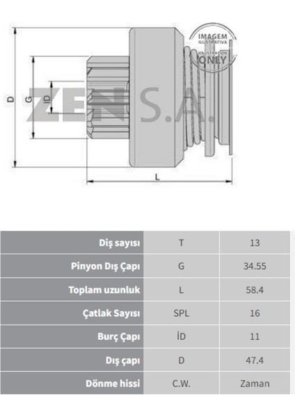 Marş Dişlisi Bosch Tipi 13 Diş (16 Kanal) Fıat Egea-Jeep Renegade (Start-Stop) fiyatları