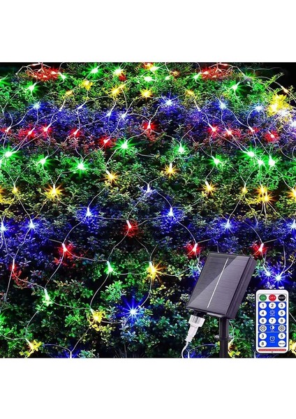 2x2 Metre 8 Animasyon Modlu Ağ Perde LED Fişli Eklenebilir Modlu File Yılbaşı Süsleme