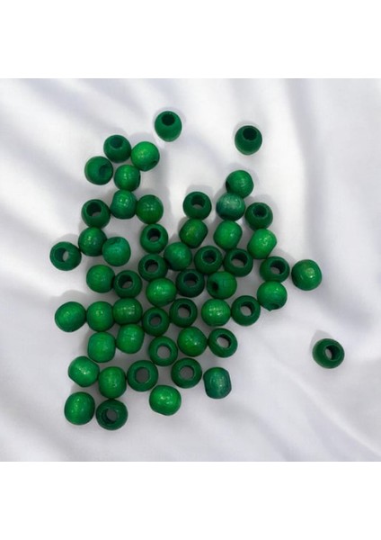 Yeşil 10 mm Ahşap Boncuk 300 gr