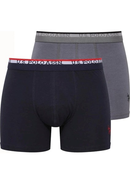 80489 Erkek Lacivert-Antrasit Modal 2 Li Boxer