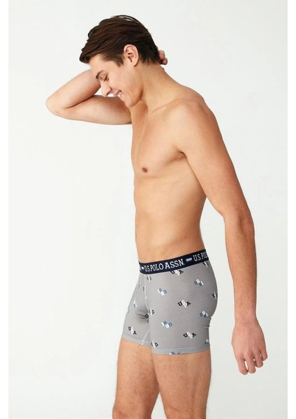 80484 Erkek Gri Modal Tekli Boxer modelleri