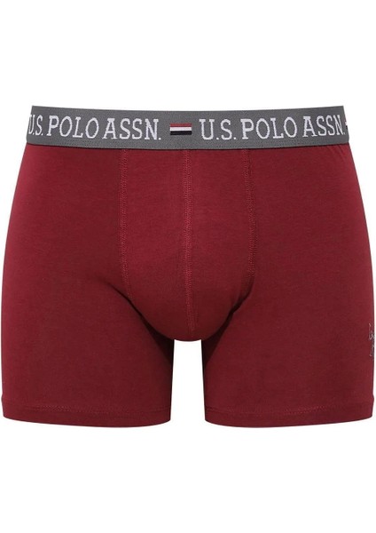 80487 Erkek Bordo-Siyah Baskılı Modal 2 Li Boxer