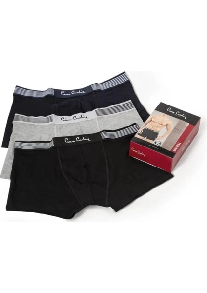 360 Erkek Grı-Lacıvert-Sıyah Modal 3'lü Boxer fiyatları