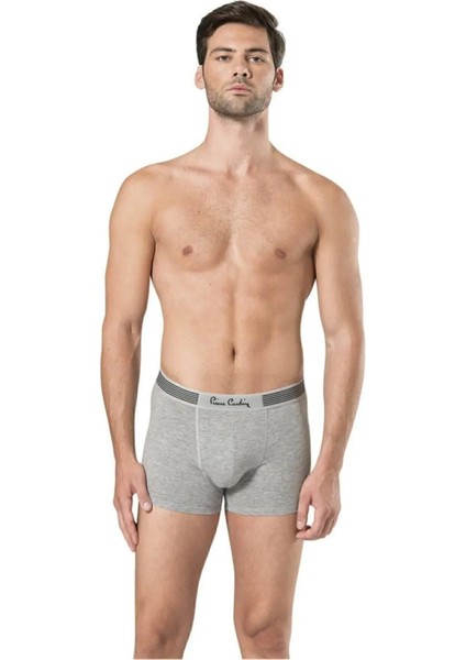 360 Erkek Grı-Lacıvert-Sıyah Modal 3'lü Boxer modelleri