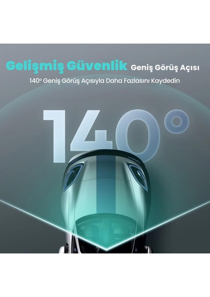 Botslab HK30 Pro 2K QHD WiFi 140° Geniş Açı Gece Görüşlü Akıllı Araç İçi Kamera+ Park Modu Bağlantı Kablosu Combo