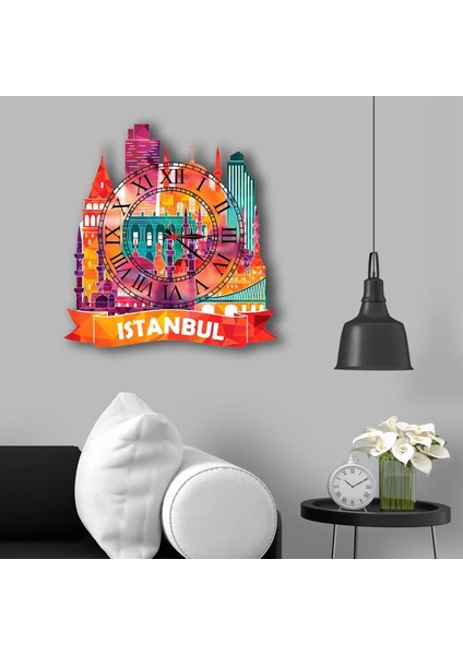 Mdf Uv Baskı Istanbul Dekorlu Duvar Saati