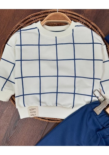 Lacivert Mevsimlik Bayramlık Ekoseli Pamuklu Şapkalı Erkek Bebek Takım fiyatları