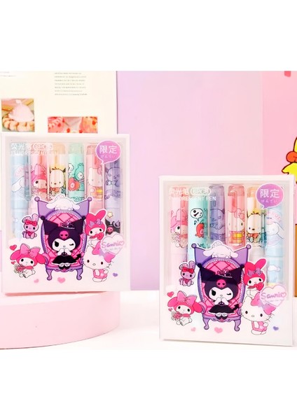 Kuromi Hello Kitty My Melodi Cinnamoroll And Friends Fosforlu Kalem Seti 6'lı